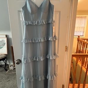 Revelry light blue size 12 never worn bridesmaid dress